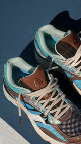 Mens Saucony x FootPatrol ProGrid Omni 9 (Blue/Brown) - VIP Saucony