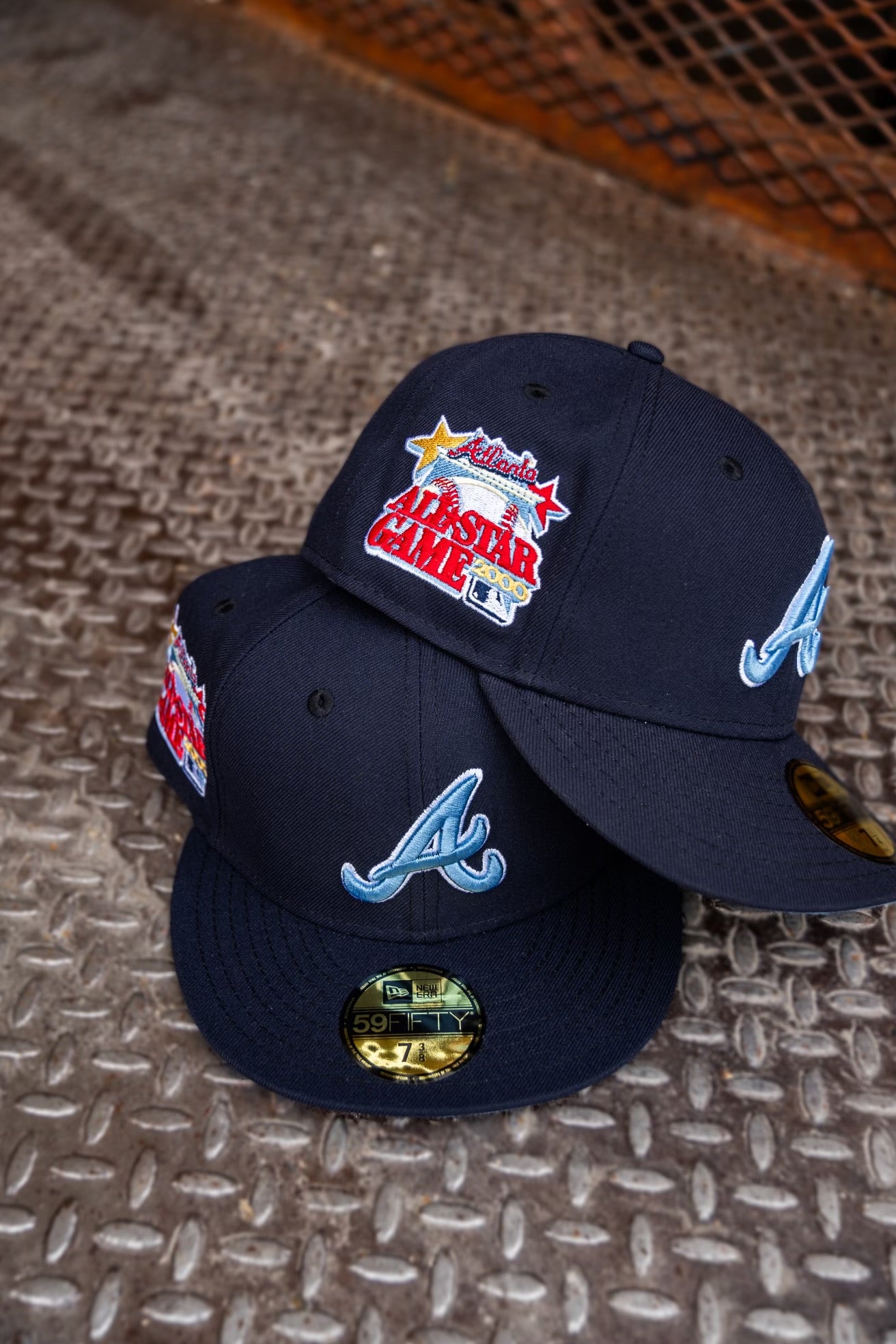 New Era Atlanta Braves 2000 All-Star Game Sky UV 59Fifty Fitted (Navy) - New Era