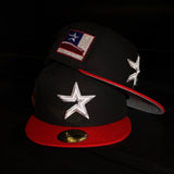 New Era Houston Astros 2000 Inaugural Season Side Patch Fitted (Black/Red) - New Era