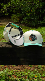 New Era Chicago Blackhawks 1926 Inaugural Season 9FIFTY A-Frame Snapback-(Chrome/Mint)