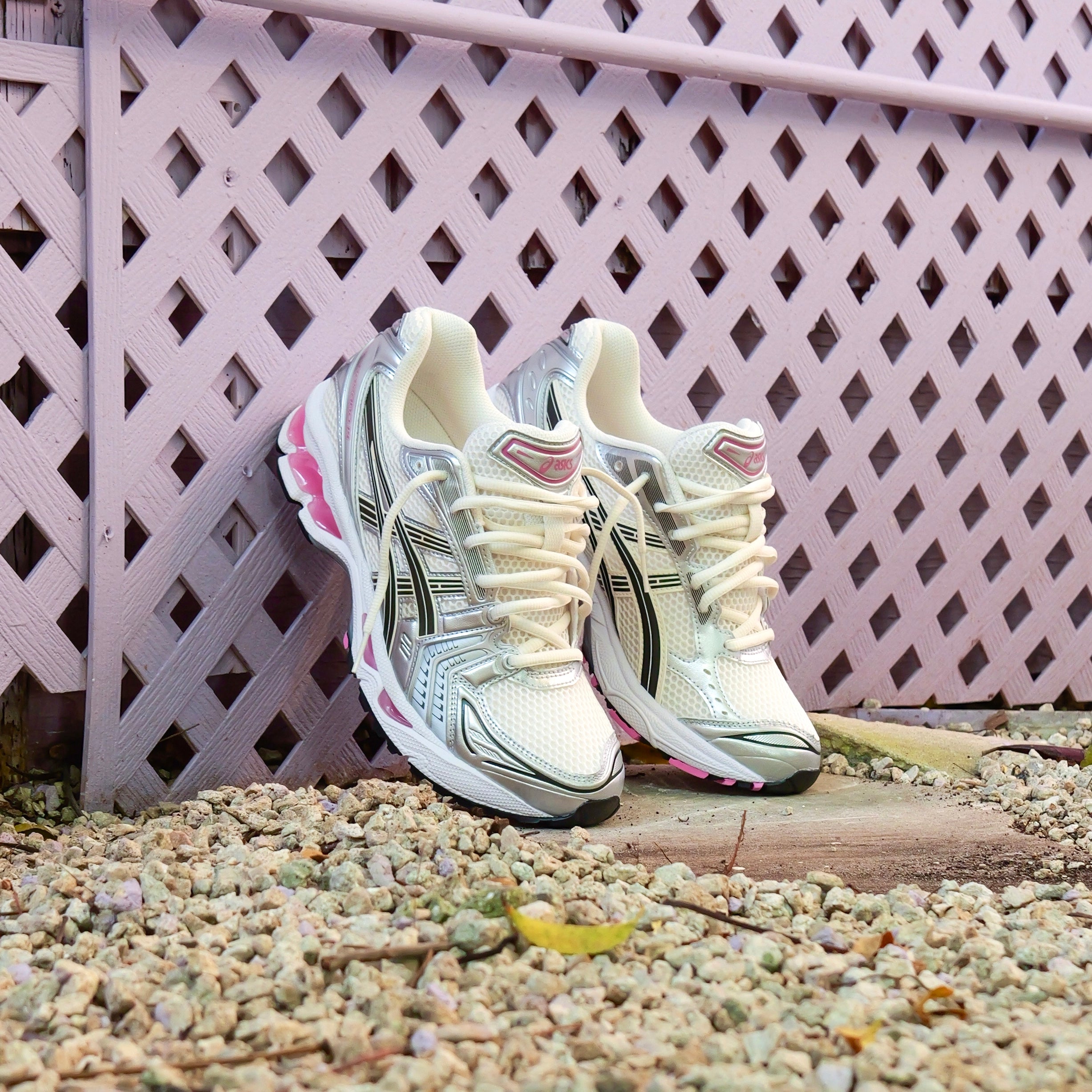 Mens Asics Gel-Kayano 14 (Cream/Sweet Pink) - VIP Asics