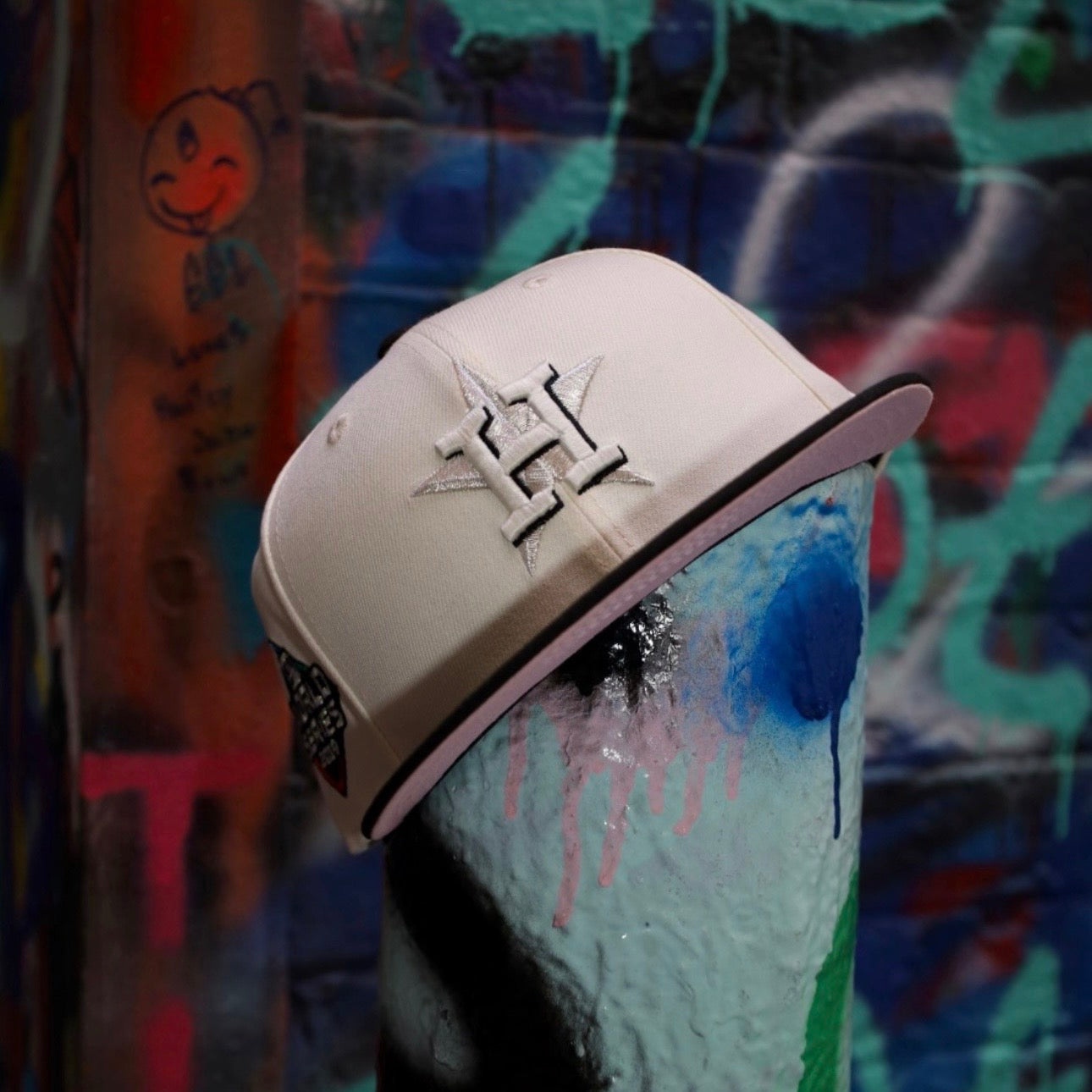 New Era Houston Astros 2019 World Series Side Patch Fitted (Off White/Black) - New Era