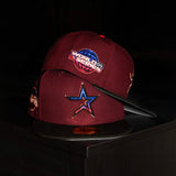 New Era Houston Astros 2005 World Series Side Patch Fitted (Maroon/Black) - New Era