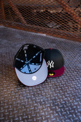 New Era New York Yankees 2000 World Series Grey UV (Black/Maroon) 59Fifty Fitted - New Era