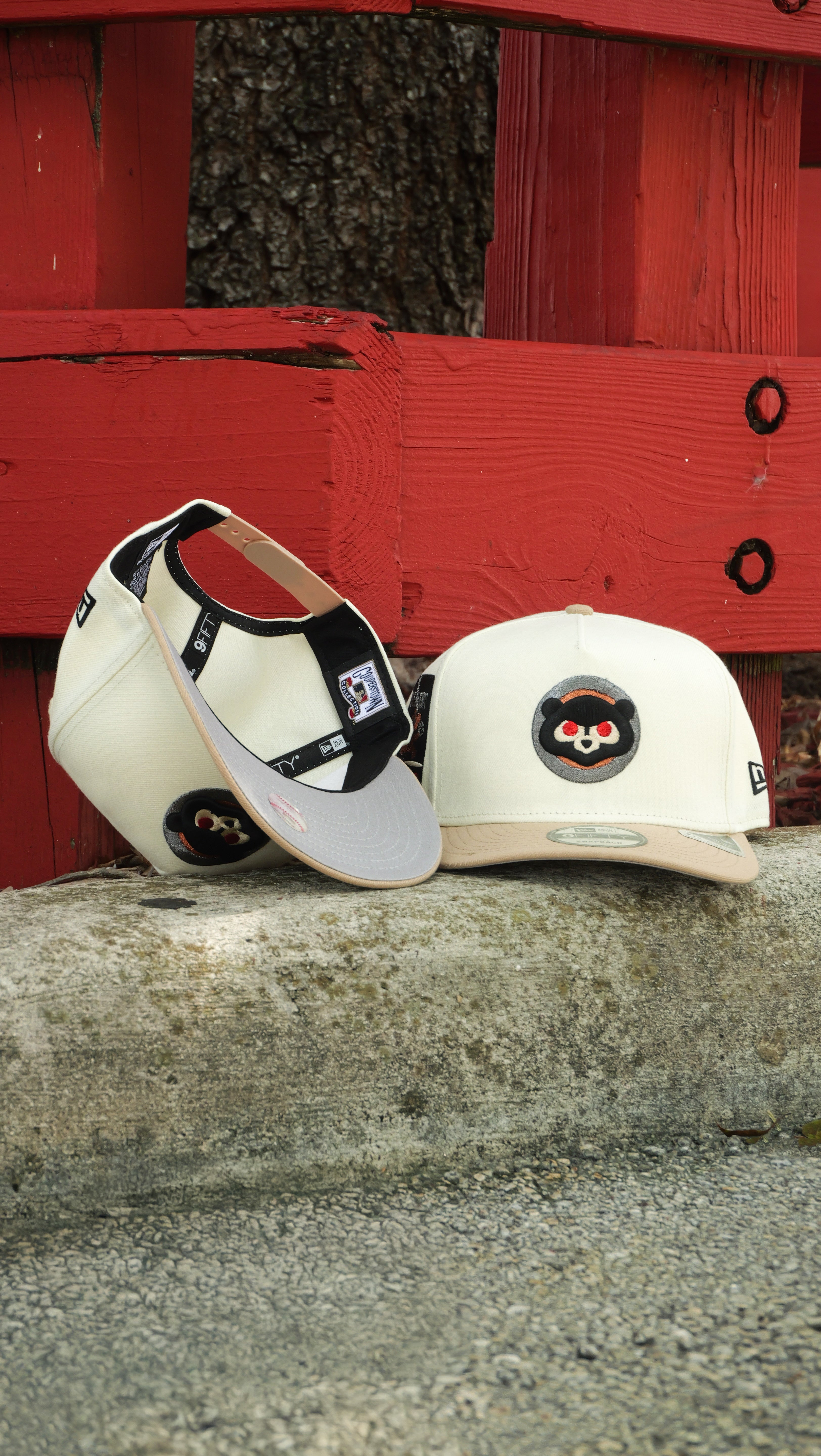 New Era Chicago Cubs Be Alert Side Patch 9FIFTY A-Frame Snapback-(Chrome/Beige)