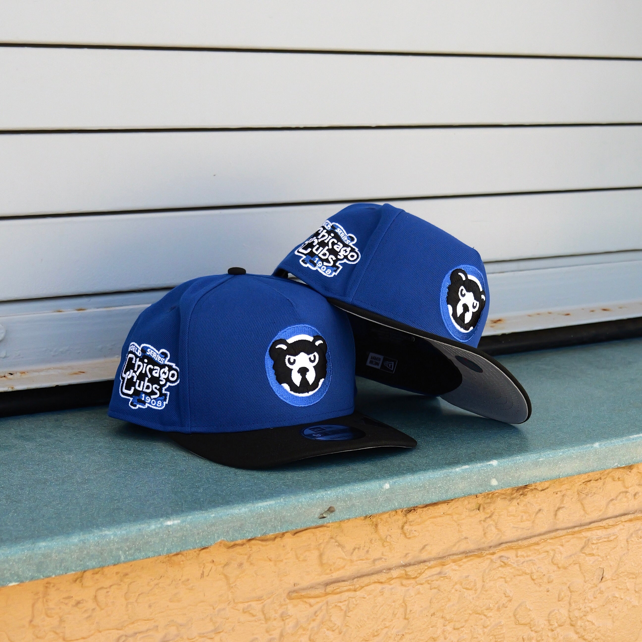 New Era Chicago Cubs 1908 World Series 9FIFTY A-Frame Snapback-(Royal/Black)