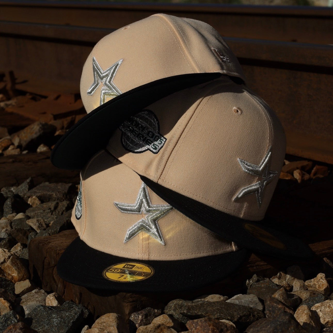 New Era Houston Astros 2005 World Series Side Patch Fitted (Mango Mocha) - New Era