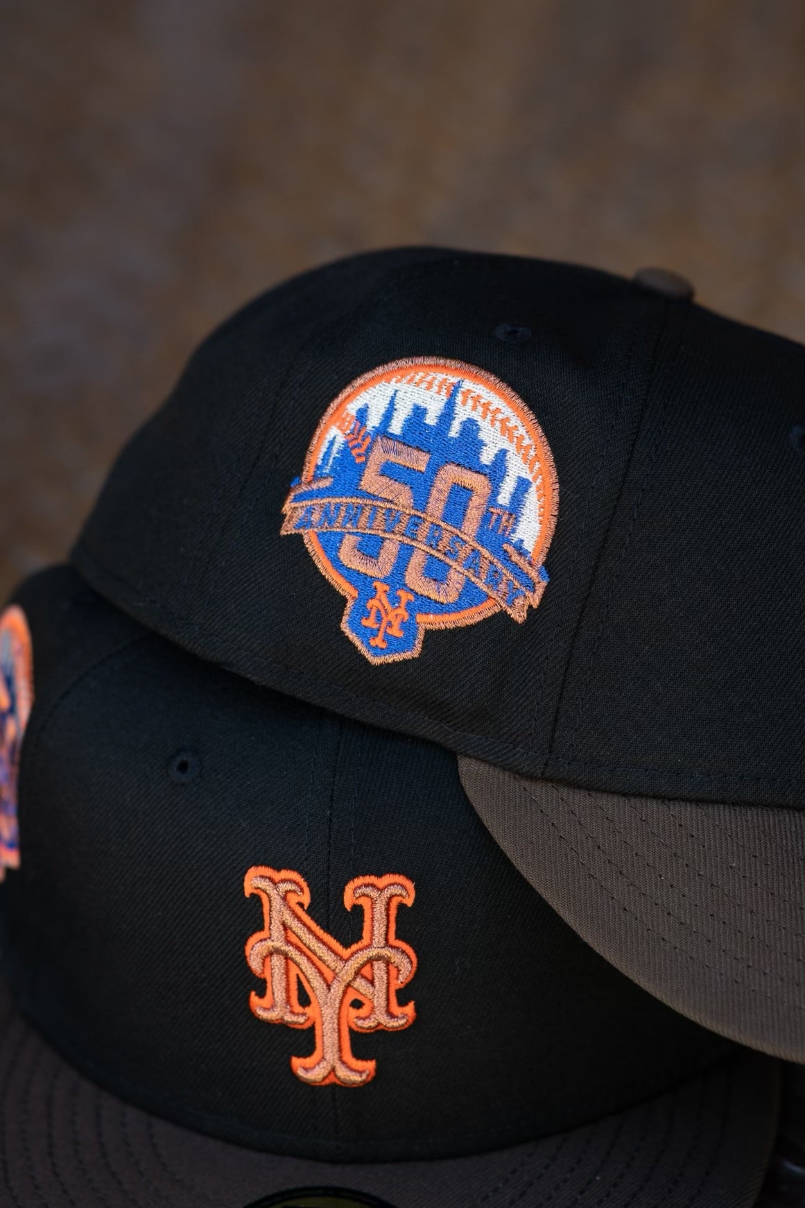 New Era New York Mets 50th Anniversary Grey UV (Black/Walnut) 59Fifty Fitted