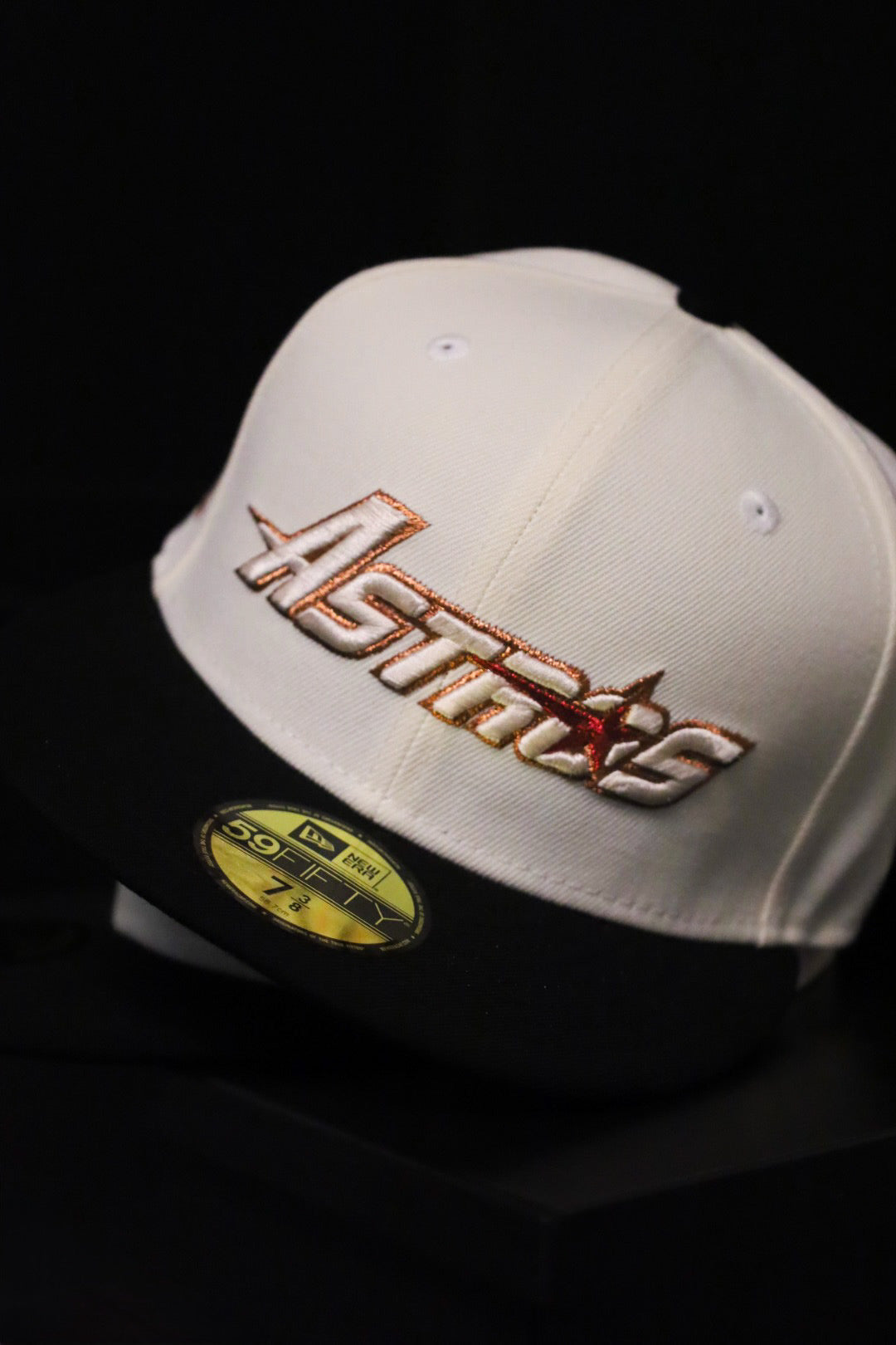 New Era Houston Astros 2000 Inaugural Season Side Patch Fitted (Off White/Black) - New Era