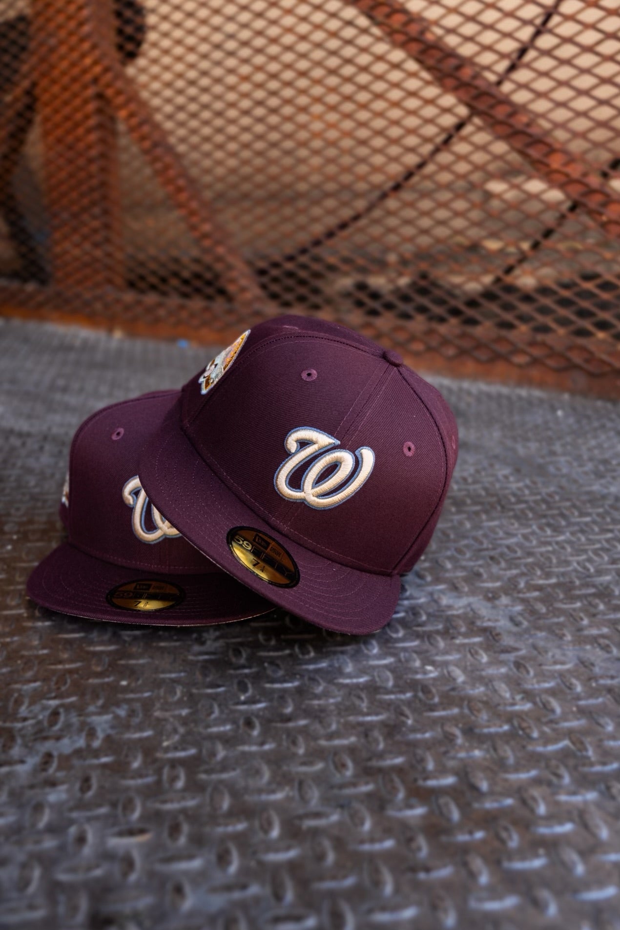 New Era Washington Nationals RFK Stadium Patch Pink UV (Maroon) 59Fifty Fitted - New Era