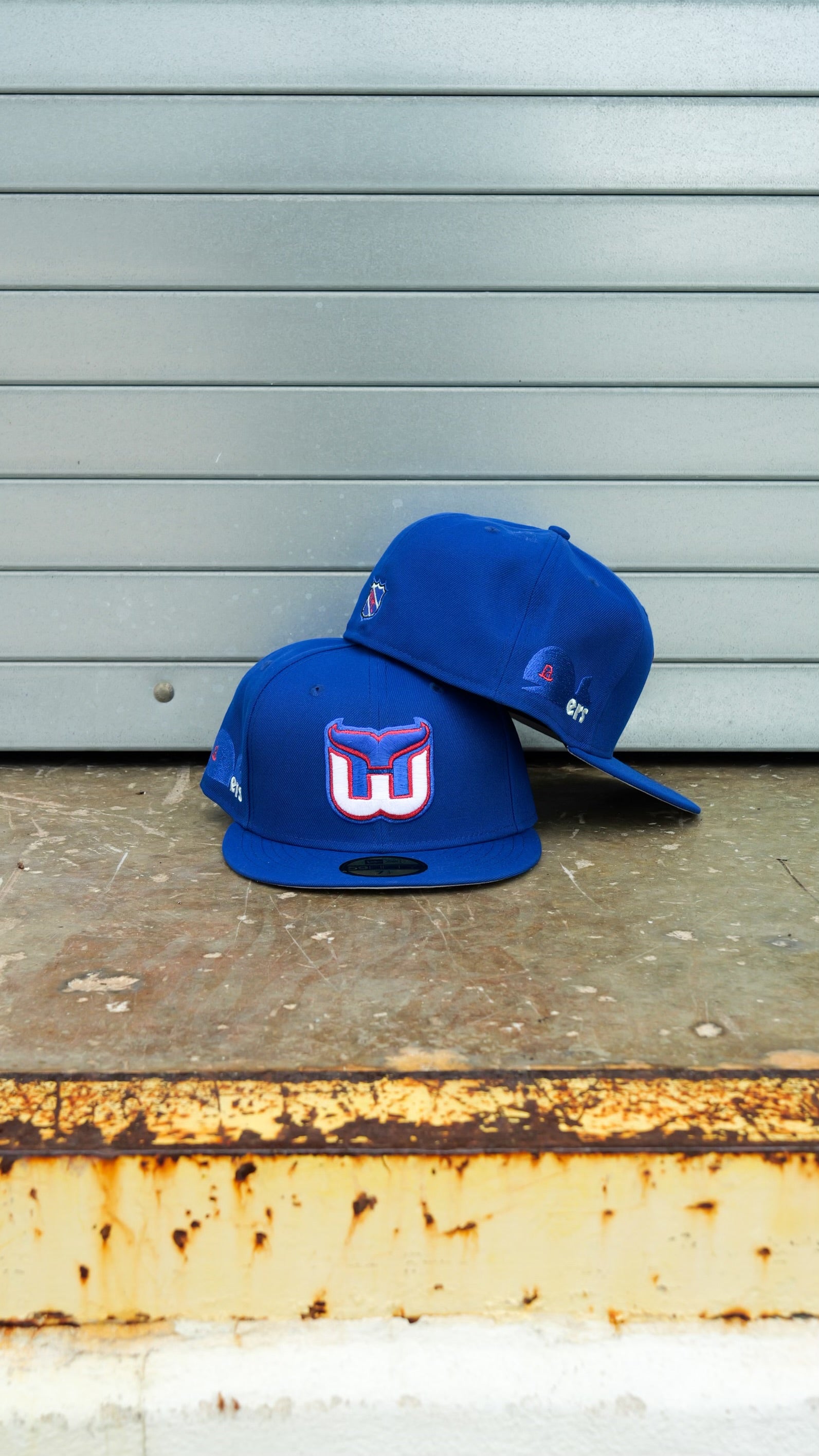 New Era Hartford Whalers Side Patch Fitted (Royal) - New Era
