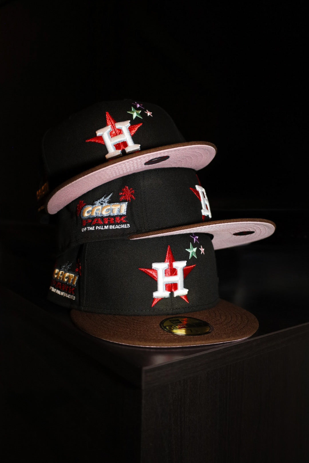 New Era Houston Astros Cacti Park of The Palm Beaches Travis Scott Patch Fitted (Black/Brown) - New Era