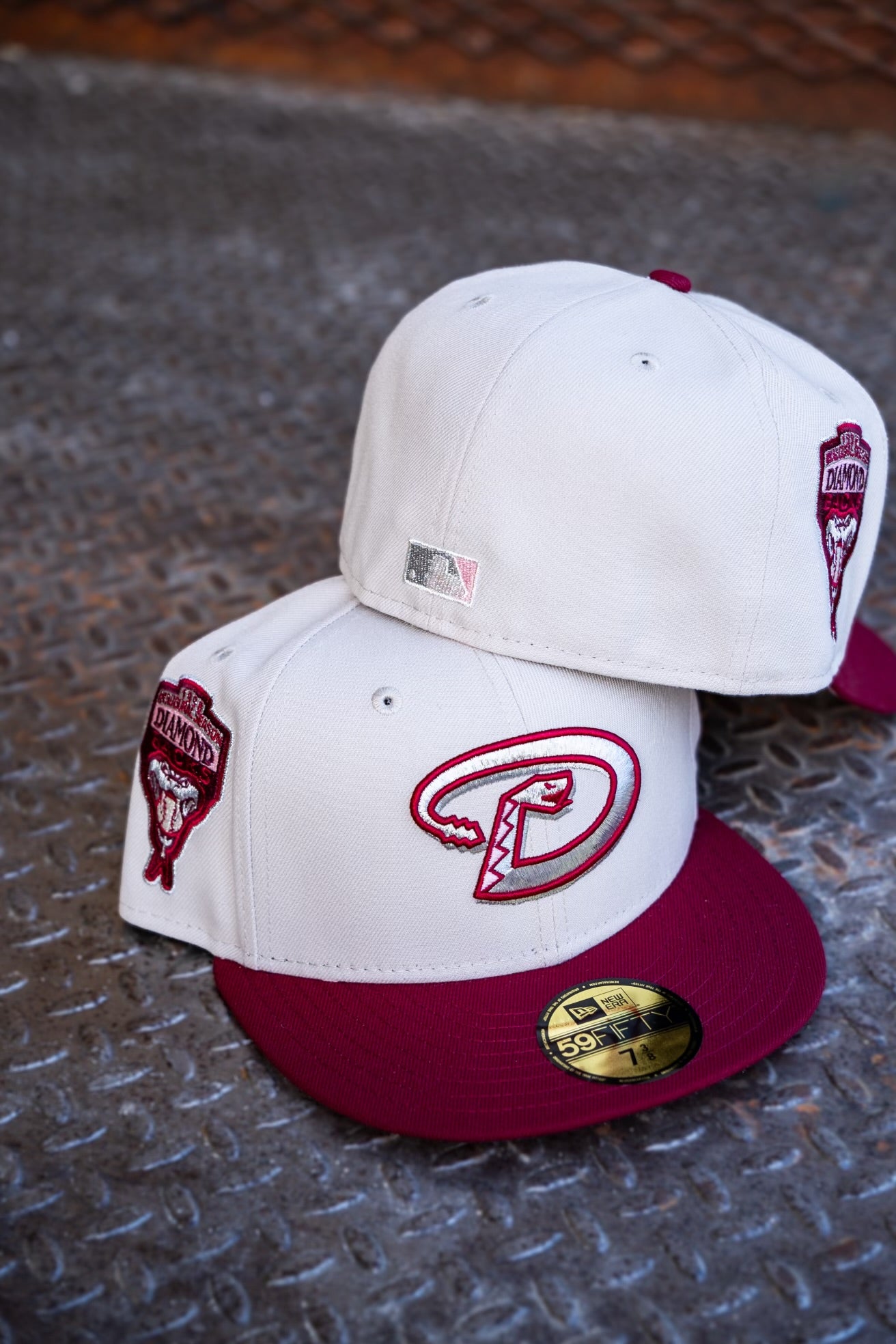 New Era Arizona Diamondbacks 1998 Inaugural Season Pink UV (Stone/Cardinal) 59Fifty Fitted