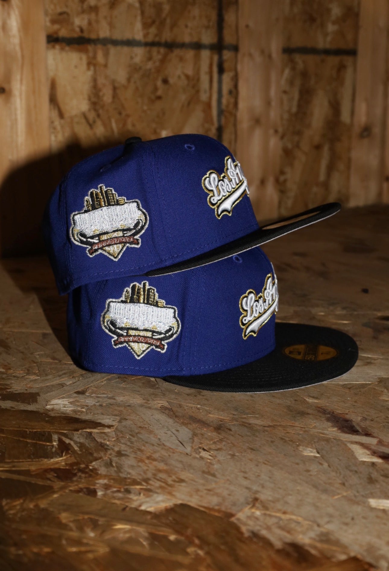 New Era Los Angeles Dodgers 40th Anniversary Side Patch Fitted (Royal/Black) - New Era
