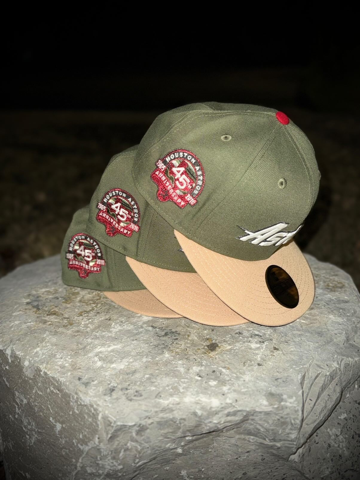 New Era Houston Astros 45th Anniversary Grey UV (Olive/Khaki) 59Fifty Fitted - New Era
