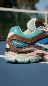 Mens Saucony x FootPatrol ProGrid Omni 9 (Blue/Brown) - VIP Saucony