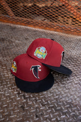 New Era Atlanta Falcons 1991 Draft Grey UV (Red/Black Fleece)  59Fifty Fitted - New Era