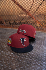 New Era Atlanta Falcons 1991 Draft Grey UV (Red/Black Fleece)  59Fifty Fitted - New Era