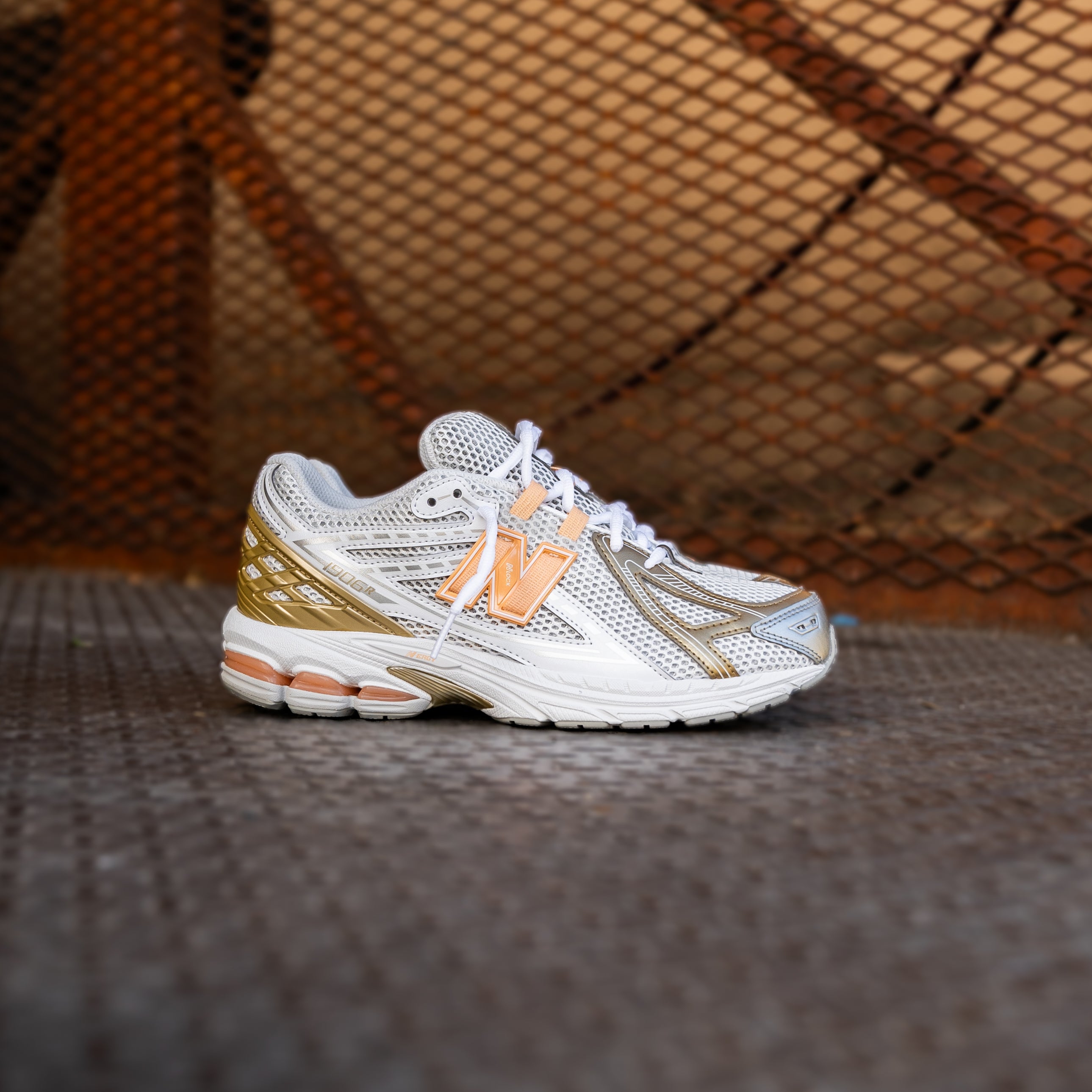 Gradeschool New Balance 1906 (Grey/Orange)