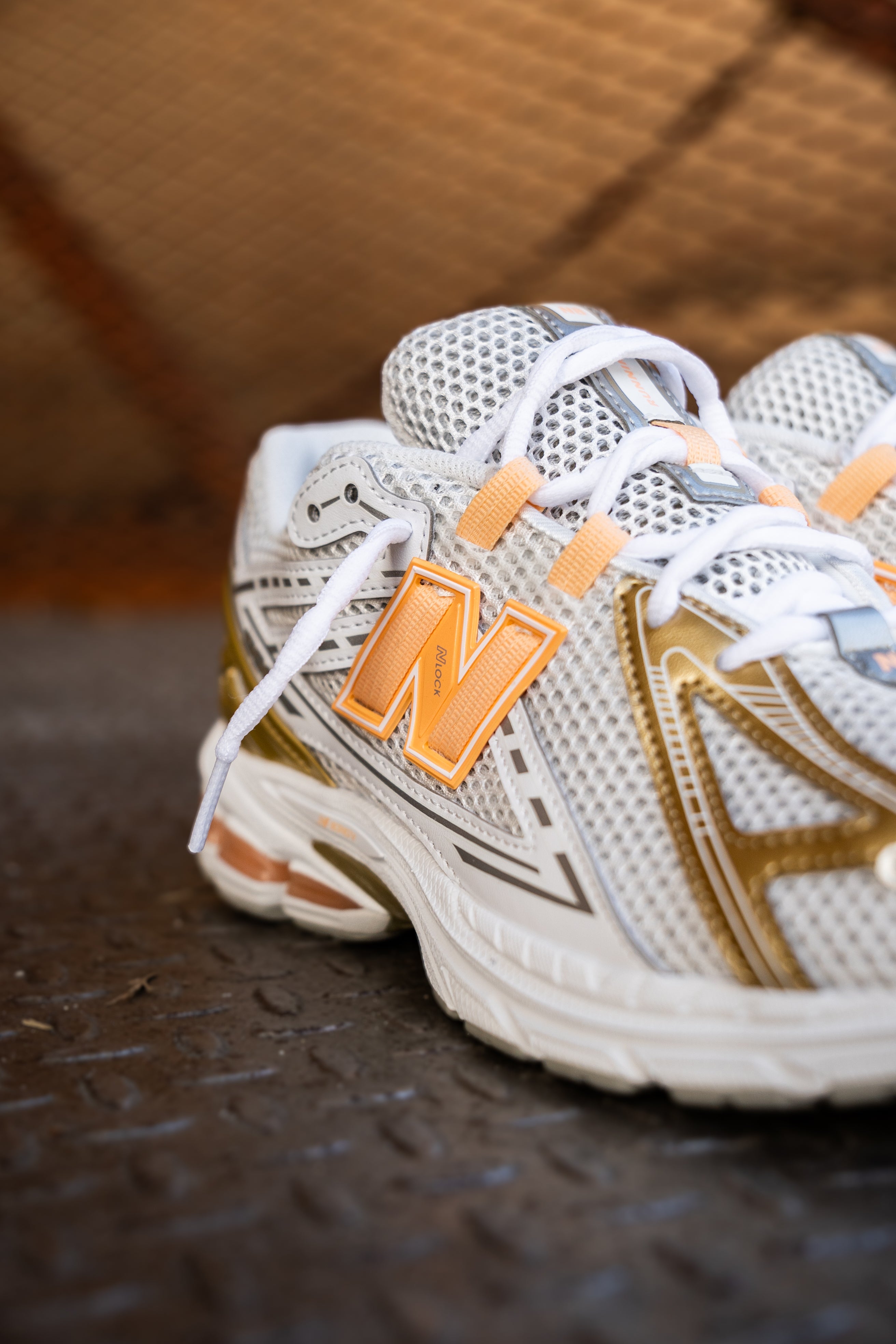 Gradeschool New Balance 1906 (Grey/Orange)