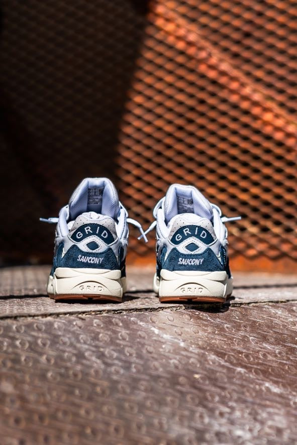 Mens Saucony Grid Shadow 2 (White/Navy) - Saucony