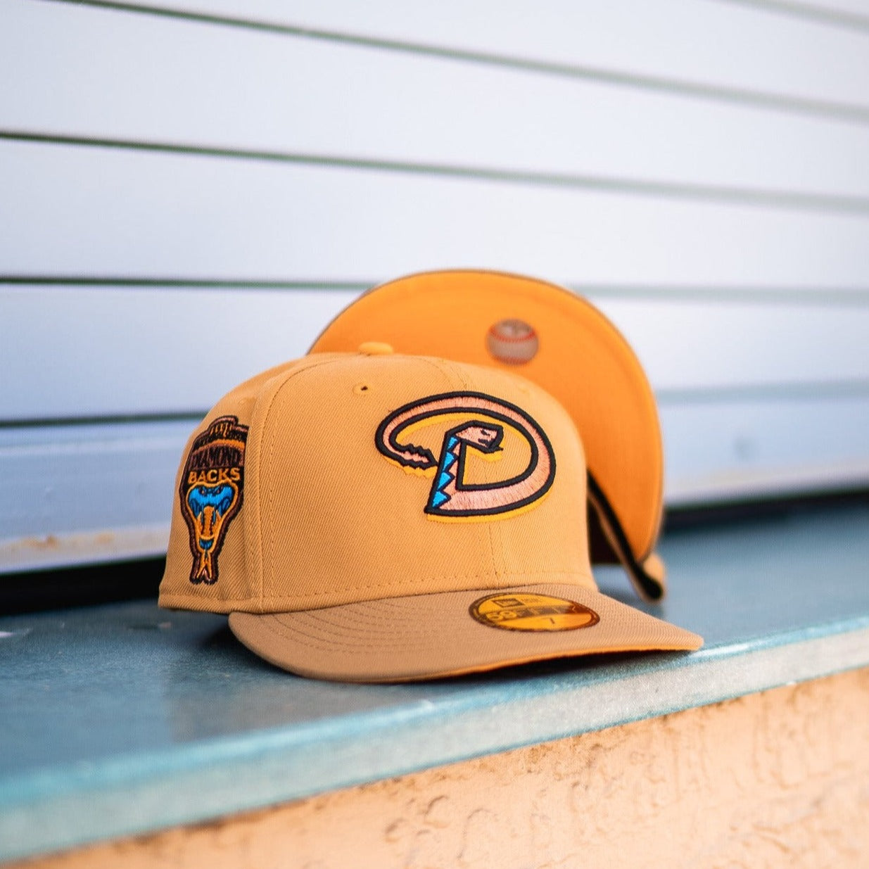 New Era Arizona Diamondbacks 1998 Inaugural Season Tangerine UV (Wheat/Khaki) - New Era