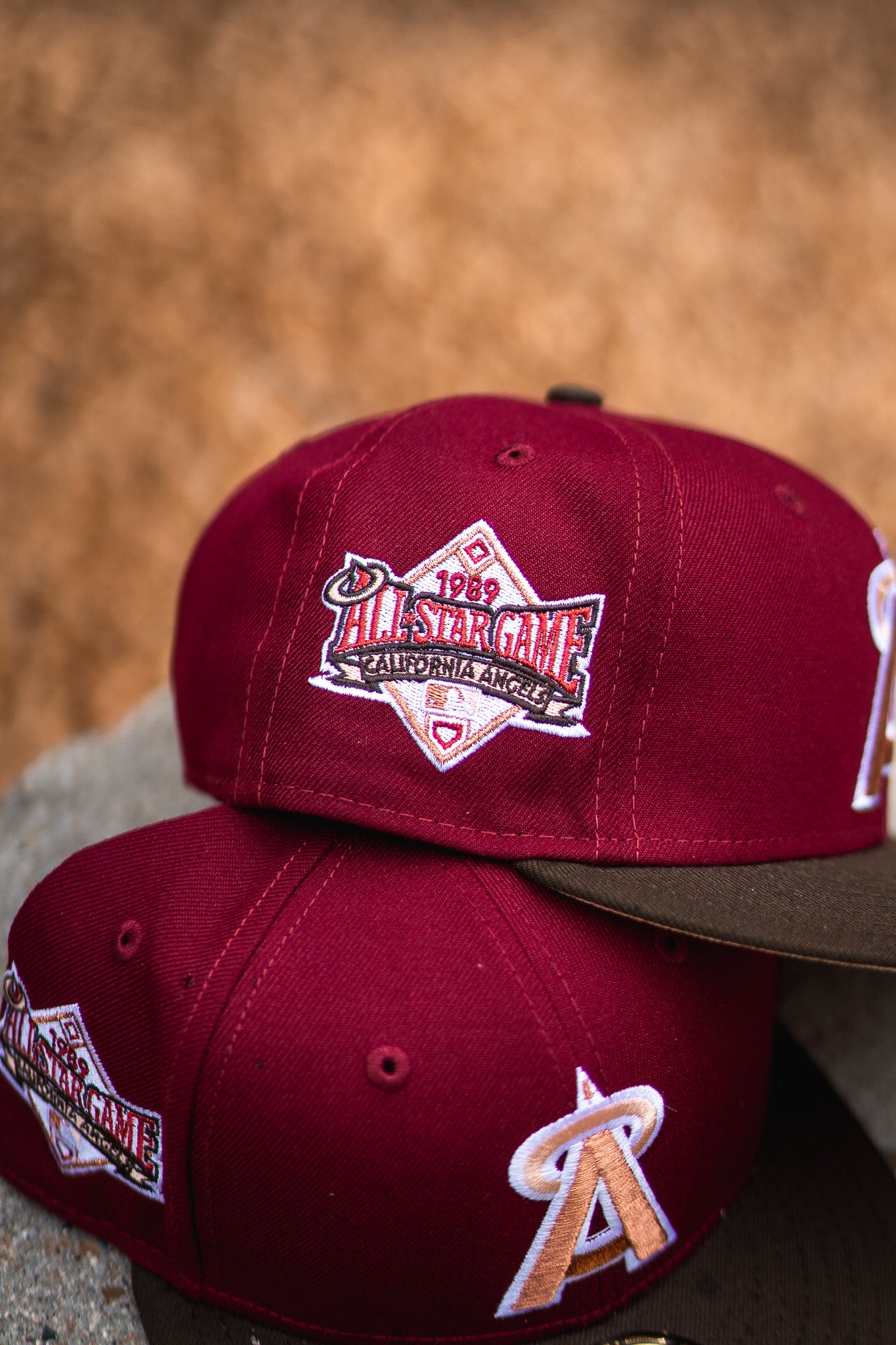 New Era Los Angeles Angels 1989 ASG Blush UV (Burgundy/Mocha) - New Era