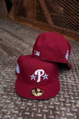 New Era Philadelphia Phillies 2008 WS Champions Sky UV 59Fifty Fitted (Cardinal)