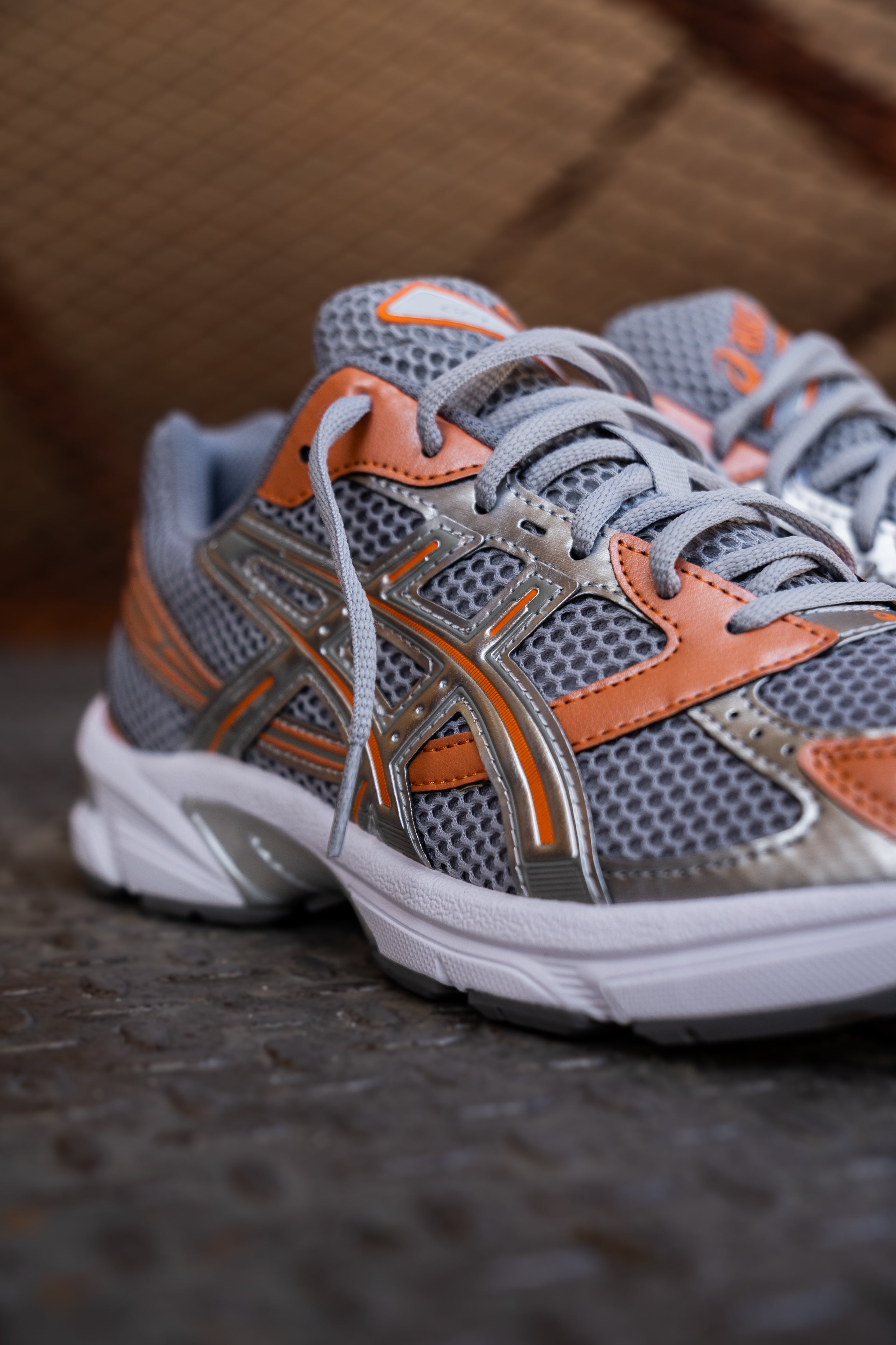 Mens Asics Gel-1130 (Cement Grey/Rust Orange) - Asics