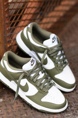 Women's Nike Dunk Low (White/Medium Olive)