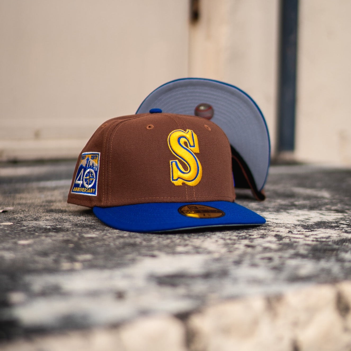 New Era Seattle Mariners 40th Anniversary Good Grey UV (Peanut/Royal) - New Era