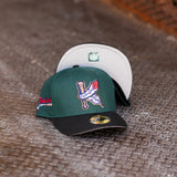 New Era Kinston Indians Grey UV (Dark Green/Black) 59Fifty Fitted