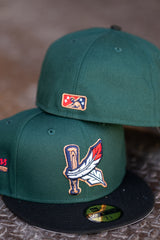 New Era Kinston Indians Grey UV (Dark Green/Black) 59Fifty Fitted