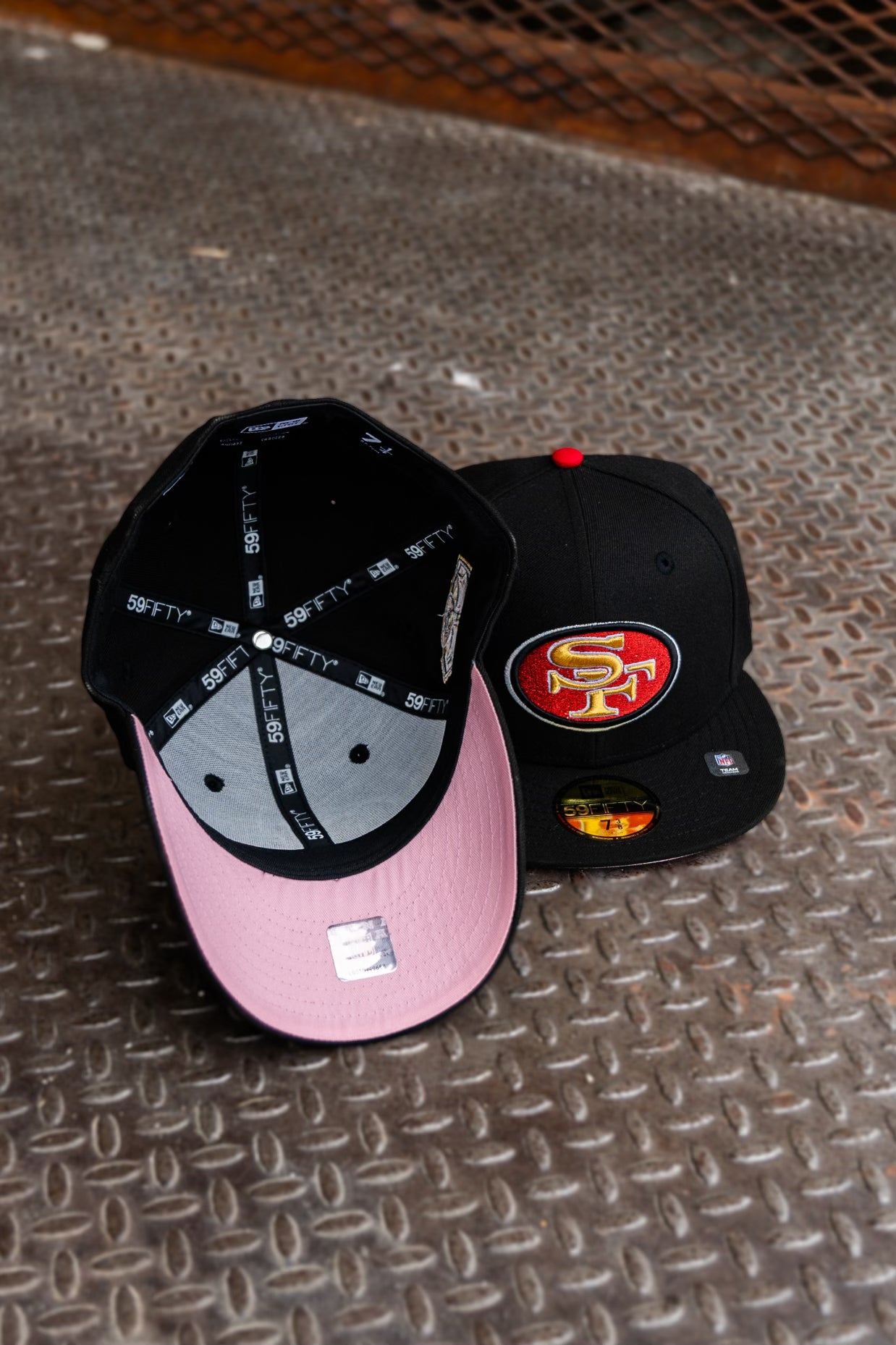 New Era San Francisco 49ers 75th Anniversary Pink UV (Black) 59Fifty Fitted