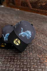 New Era Detroit Lions 75th Season Sky UV (Graphite/Black) 59Fifty Fitted