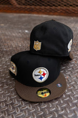 New Era Pittsburgh Steelers 75th Season Pink UV (Black/Mocha) 59Fifty Fitted