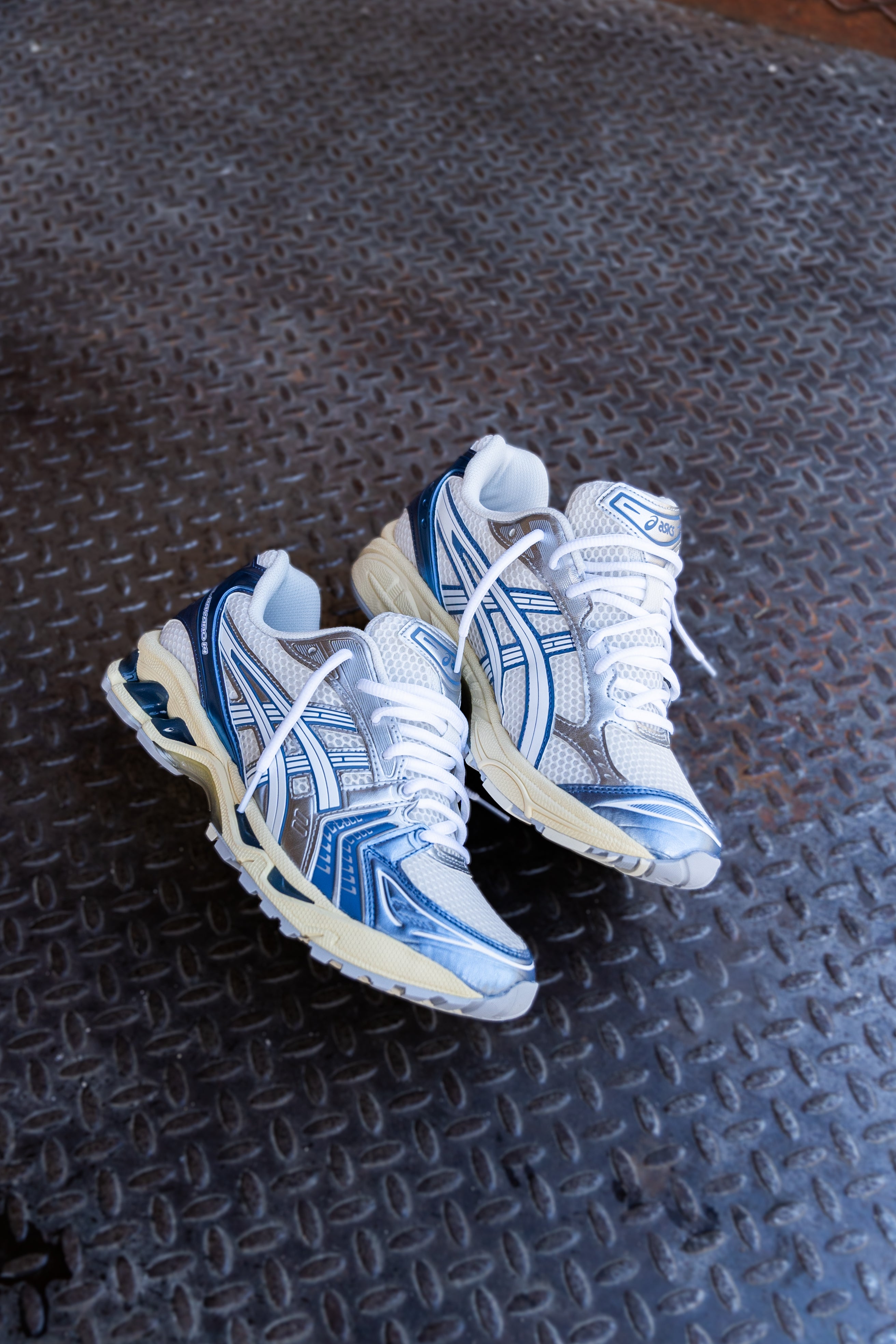 Mens Asics Gel-Kayano 14 (Cream/Denim Blue)