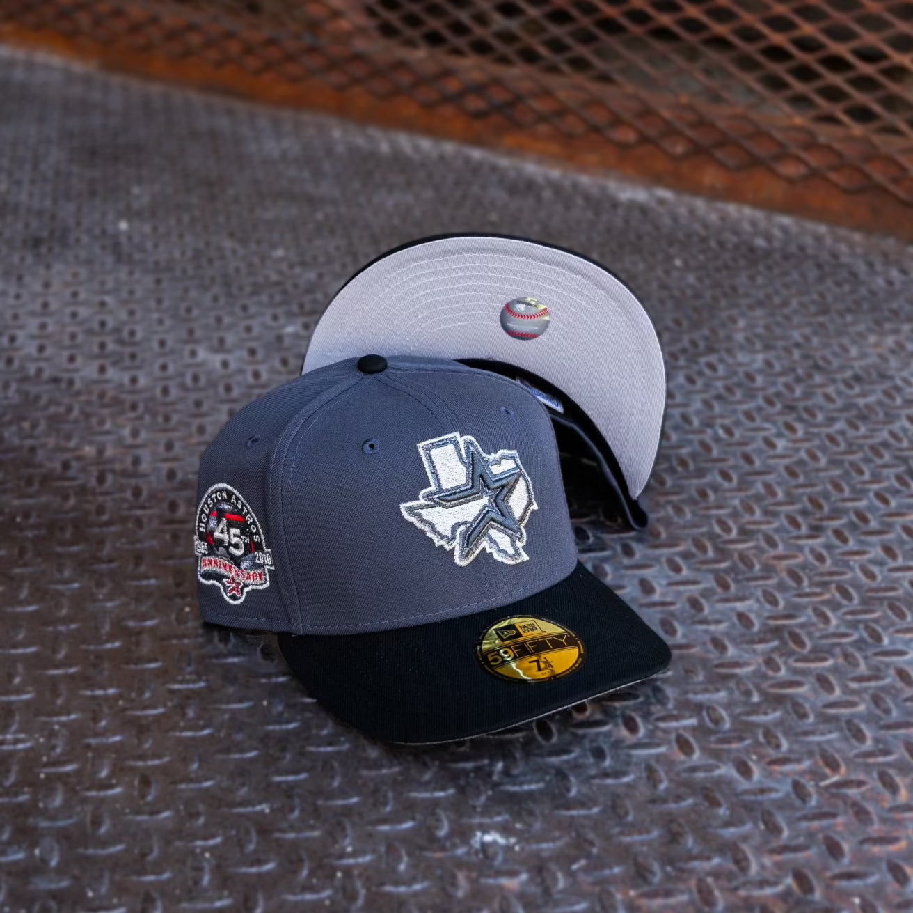 New Era Houston Astros 45th Anniversary Grey UV (Graphite/Black) 59Fifty Fitted