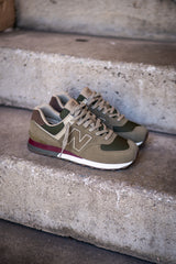 Mens New Balance 574 (Khaki/Maroon) - U574UBB - New Balance