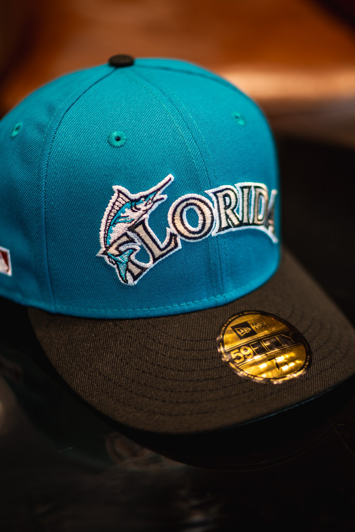 New Era Florida Marlins Side Batty Grey UV (Teal/Black) - New Era