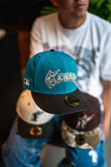 New Era Florida Marlins Side Batty Grey UV (Teal/Black) - New Era