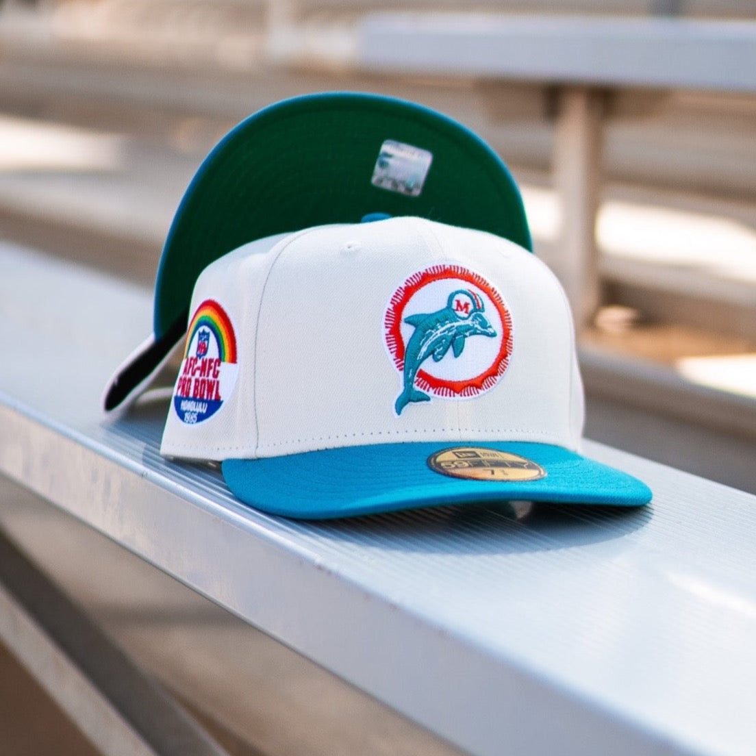 New Era Miami Dolphins 1985 Pro Bowl Green UV (Off White/Teal) - New Era