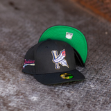 New Era Kinston Indians Green UV (Black) 59Fifty Fitted