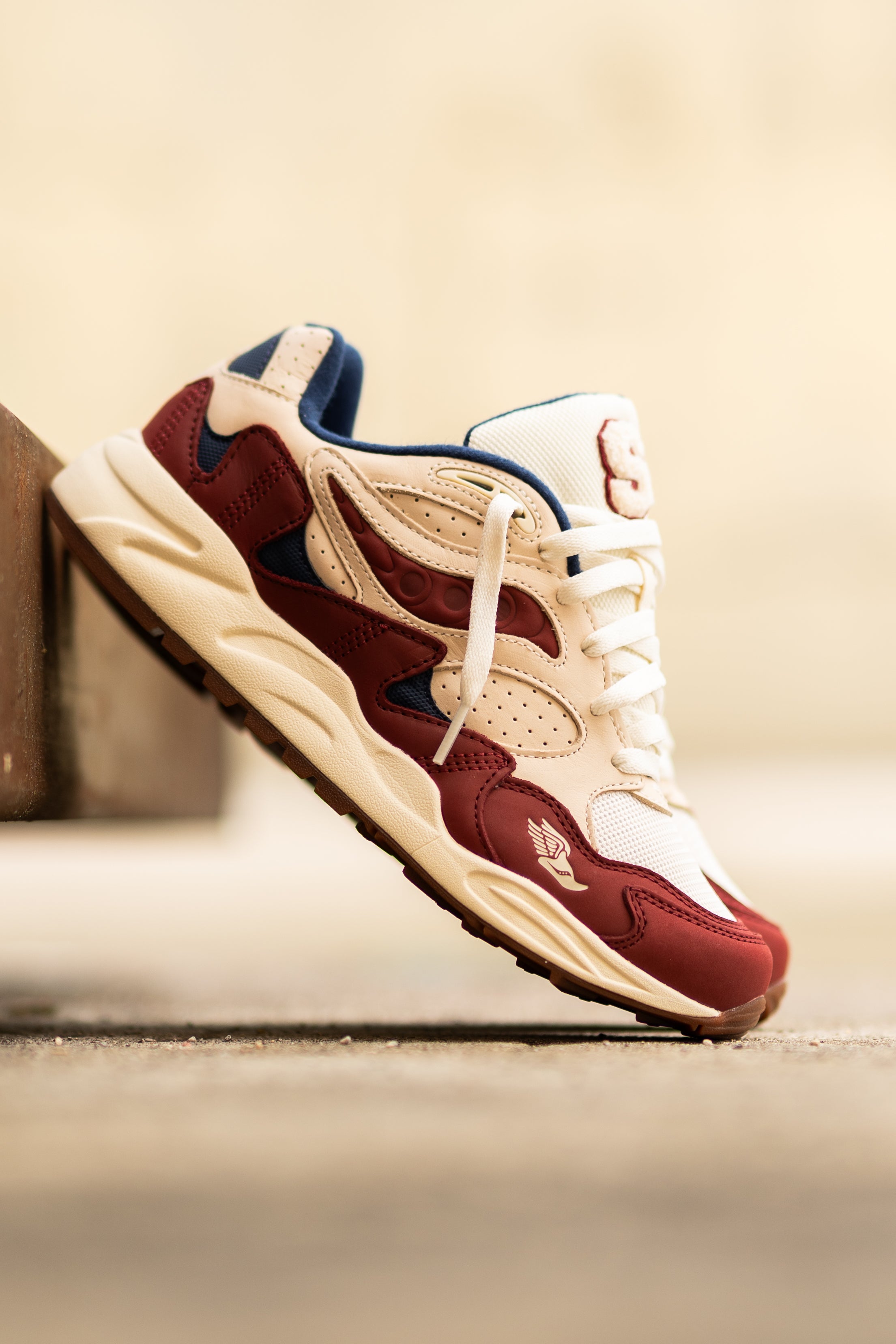 Mens Saucony Grid Shadow 2 Ivy League (Cream/Burgundy)