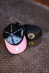 New Era Boston Bruins 50th Anniversary Pink UV (Black/Brown) 59Fifty Fitted