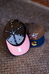 New Era Columbus Blue Jackets Inaugural Season Pink UV (Brown/Navy) 59Fifty Fitted