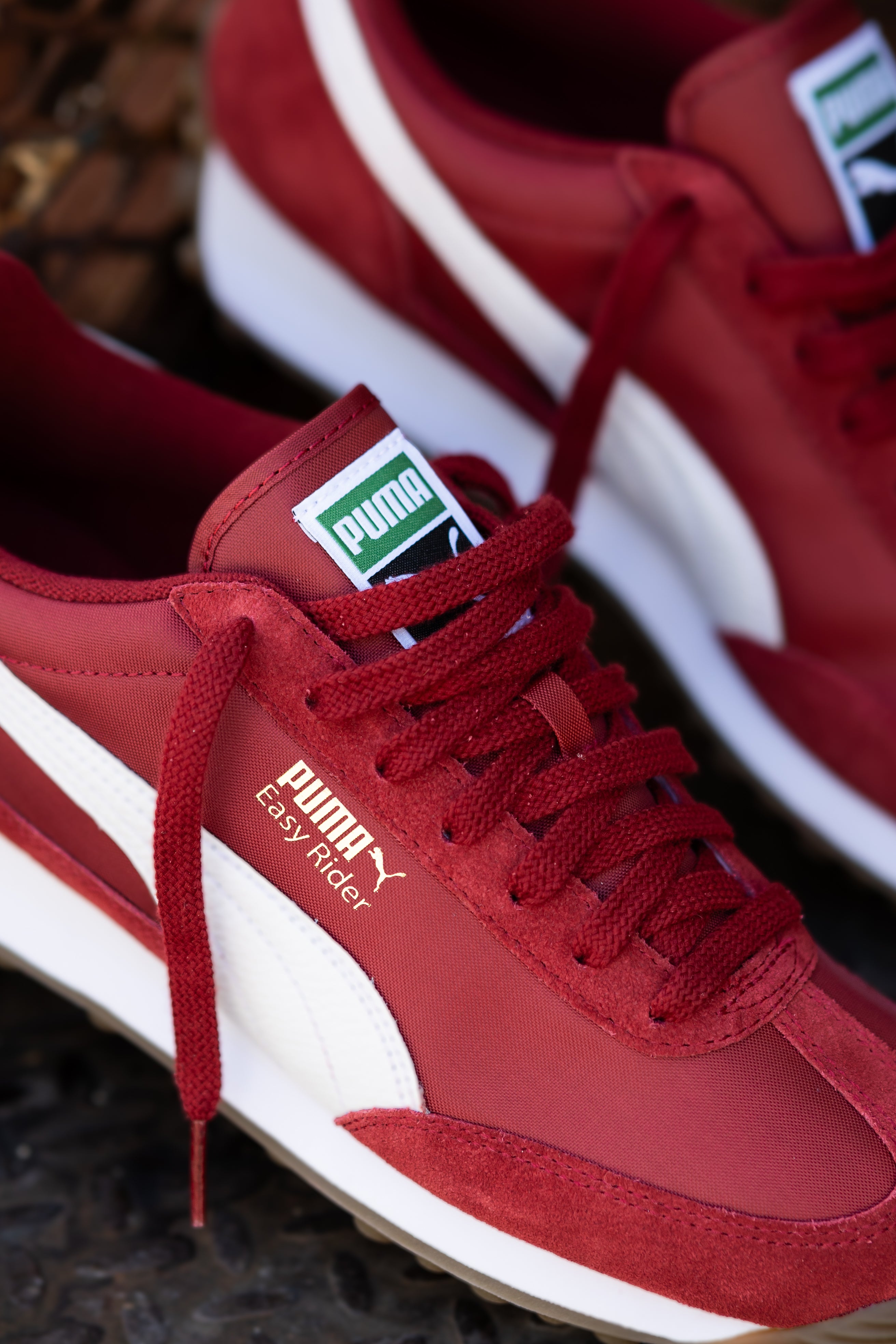 Mens Puma Easy Rider Vintage (Intense Red/Puma White) - Puma