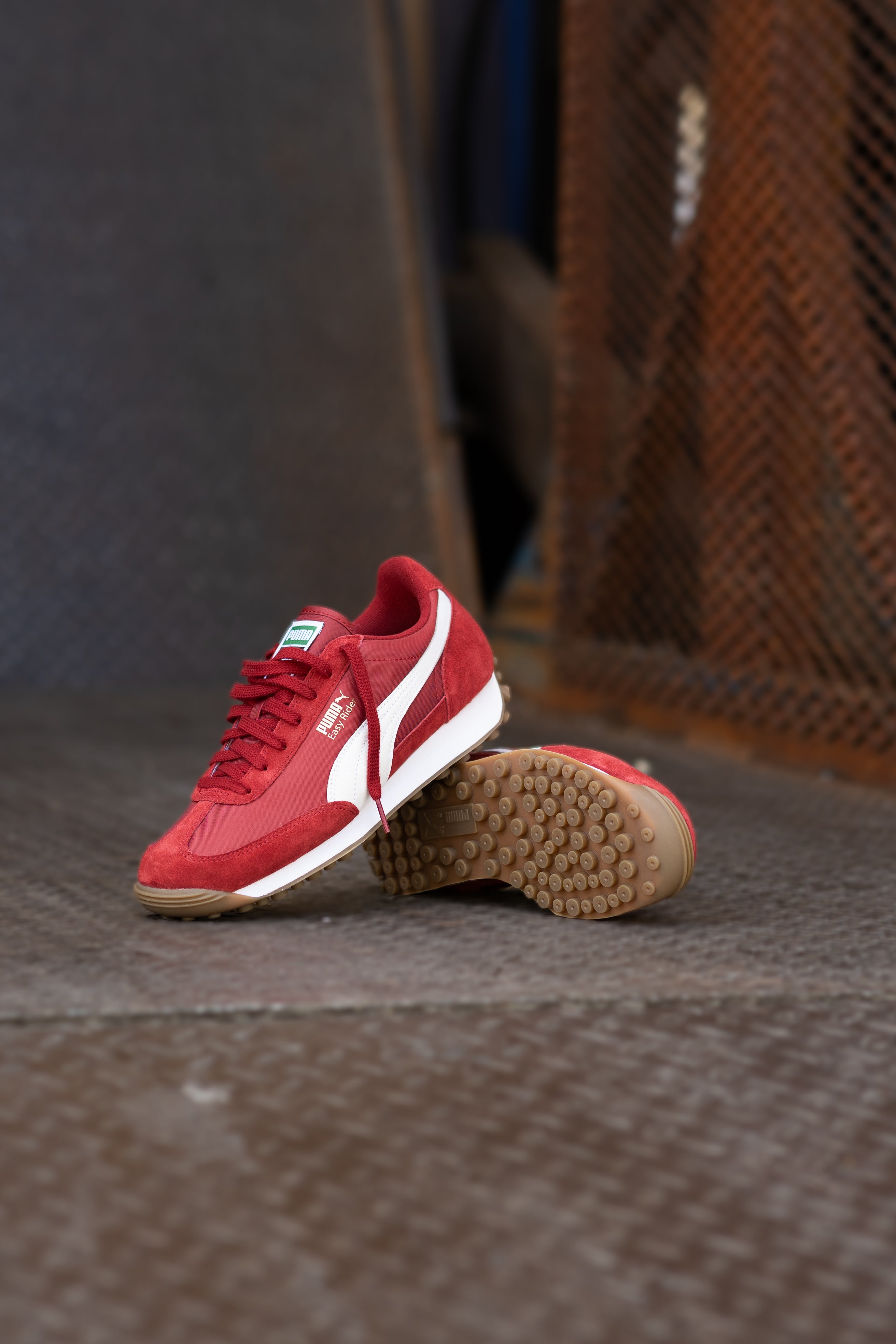 Mens Puma Easy Rider Vintage (Intense Red/Puma White) - Puma