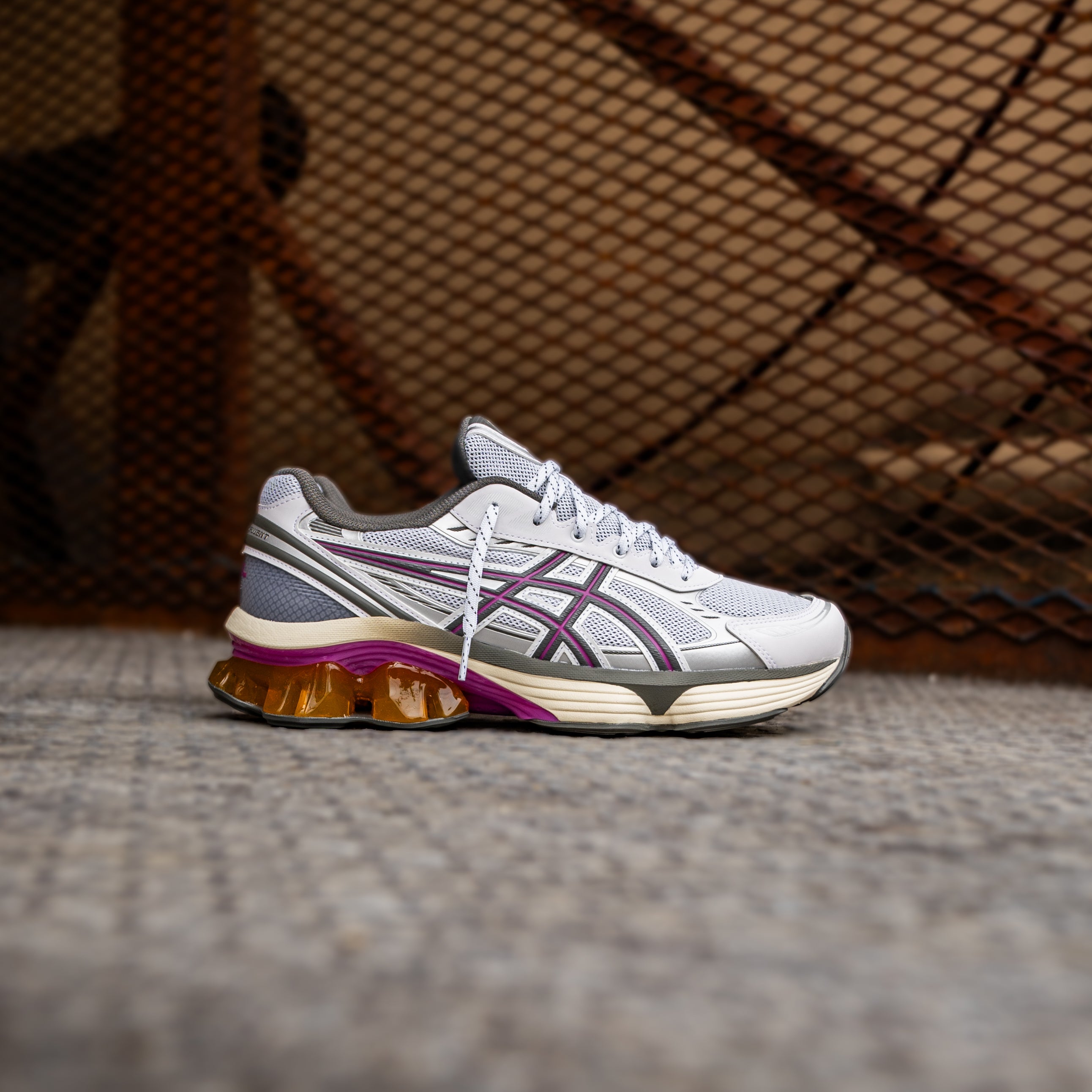 Mens Asics Gel-Kinetic Fluent (White/Truffle Grey) - Asics