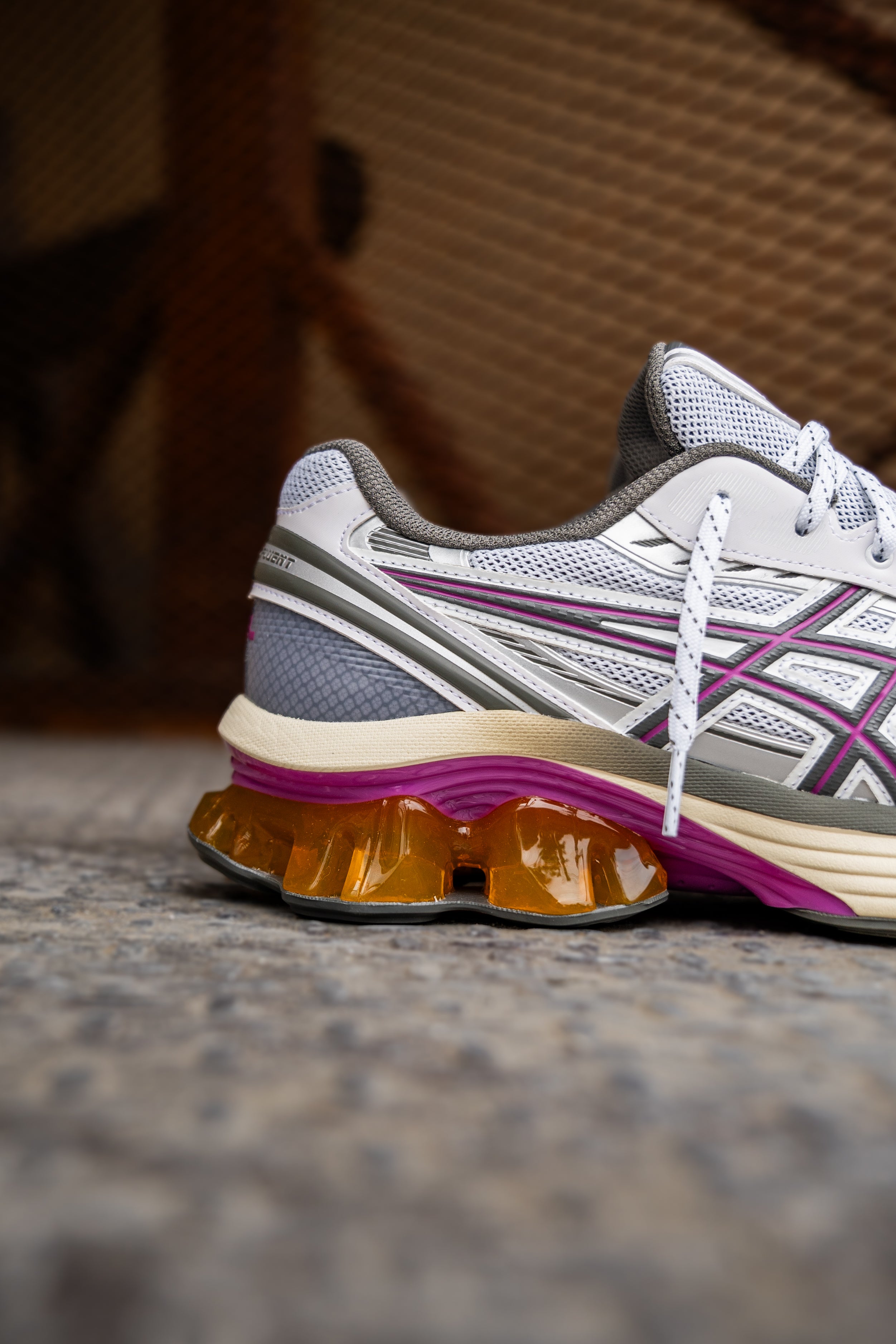 Mens Asics Gel-Kinetic Fluent (White/Truffle Grey) - Asics